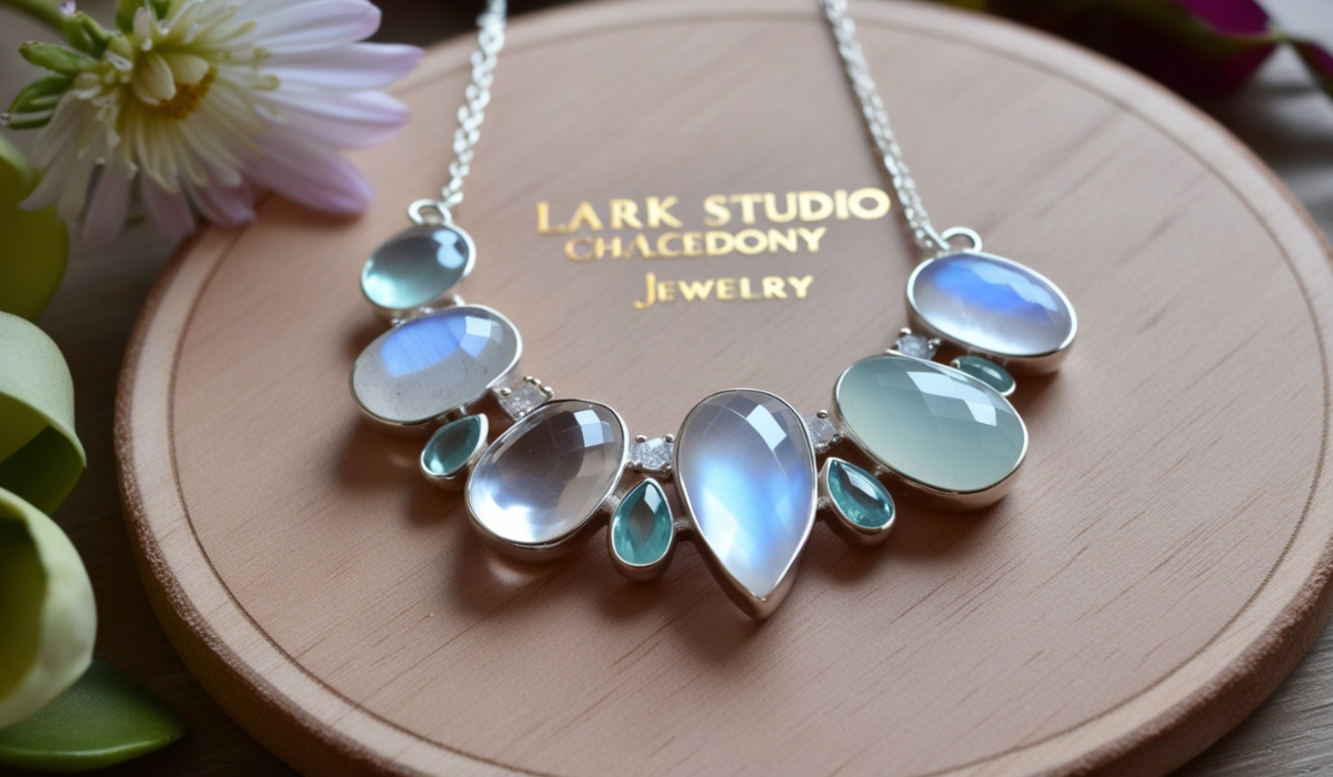 Lark studio jewelry Moonstone Chalcedony Necklace