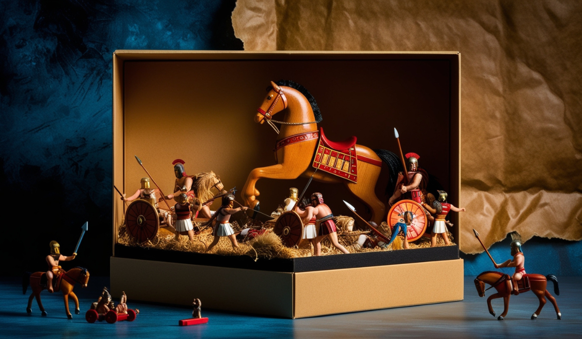 Trojan War Shoe-box Diorama for Kids Easy