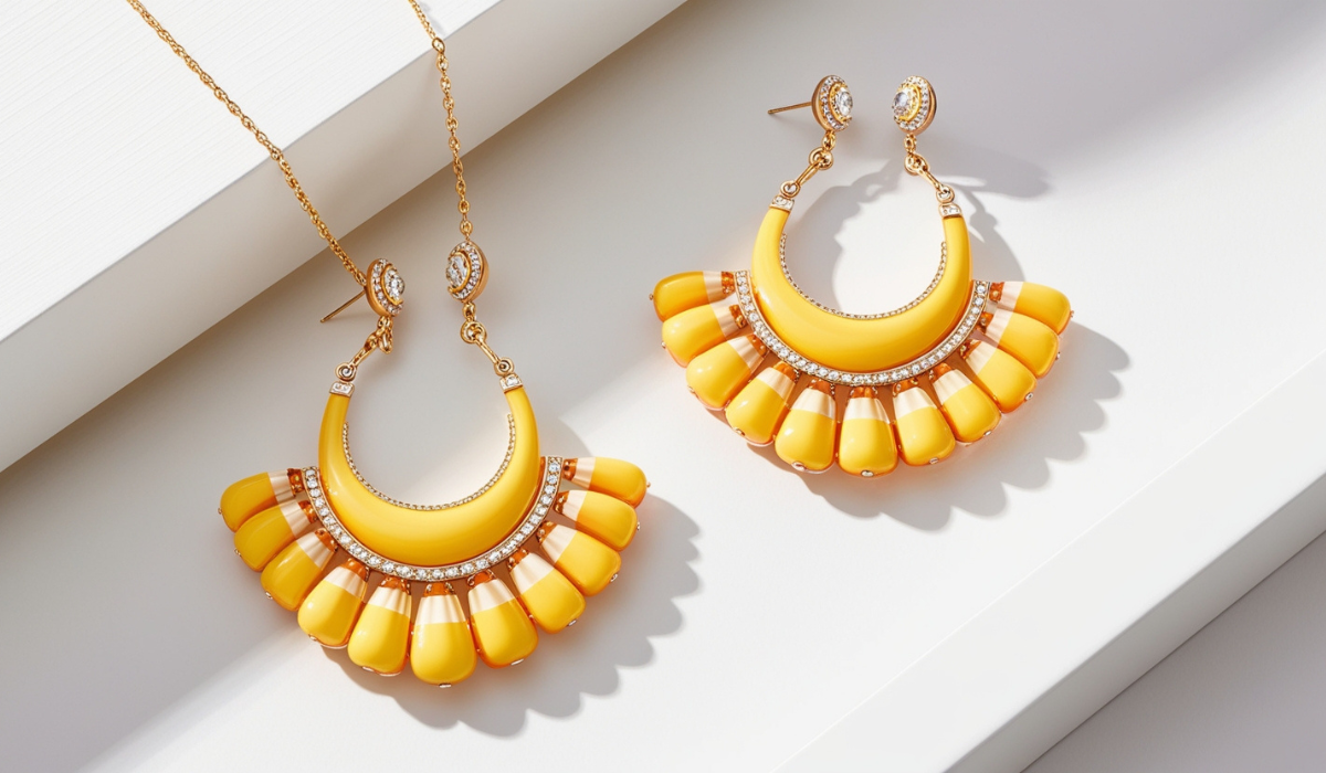 Kate Spade Up the Ante Yellow Chandelier Earrings