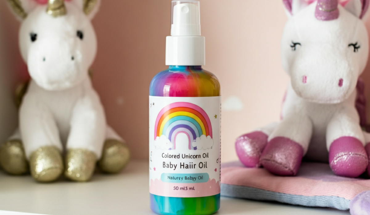 Colored Unicorn Oil Baby Hair Oil