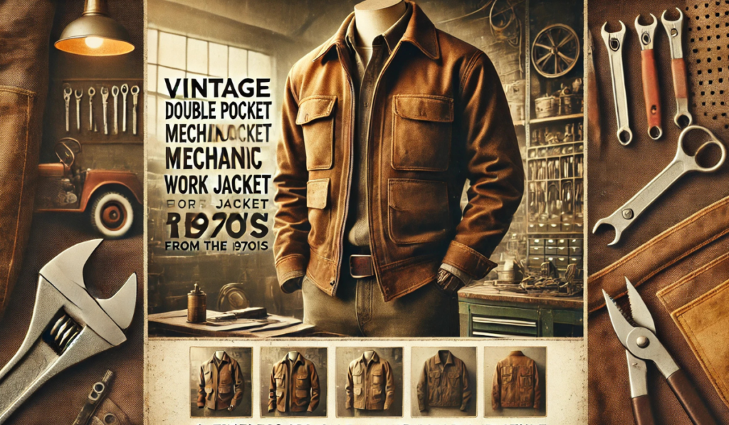 Vintage-double-pocket-mechanic-work-jacket-brown-1970s-1024x597 A Timeless Icon: The Vintage Double Pocket Mechanic Work Jacket Brown - 1970s