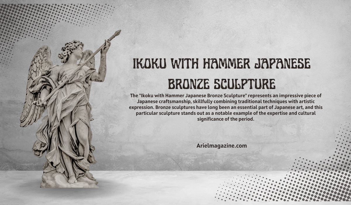 Ikoku with Hammer Japanese Bronze Sculpture