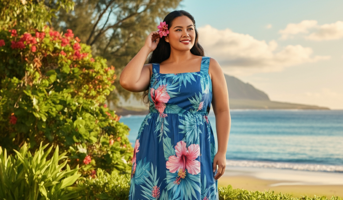 MD Fashion Hawaii Muumuu Large