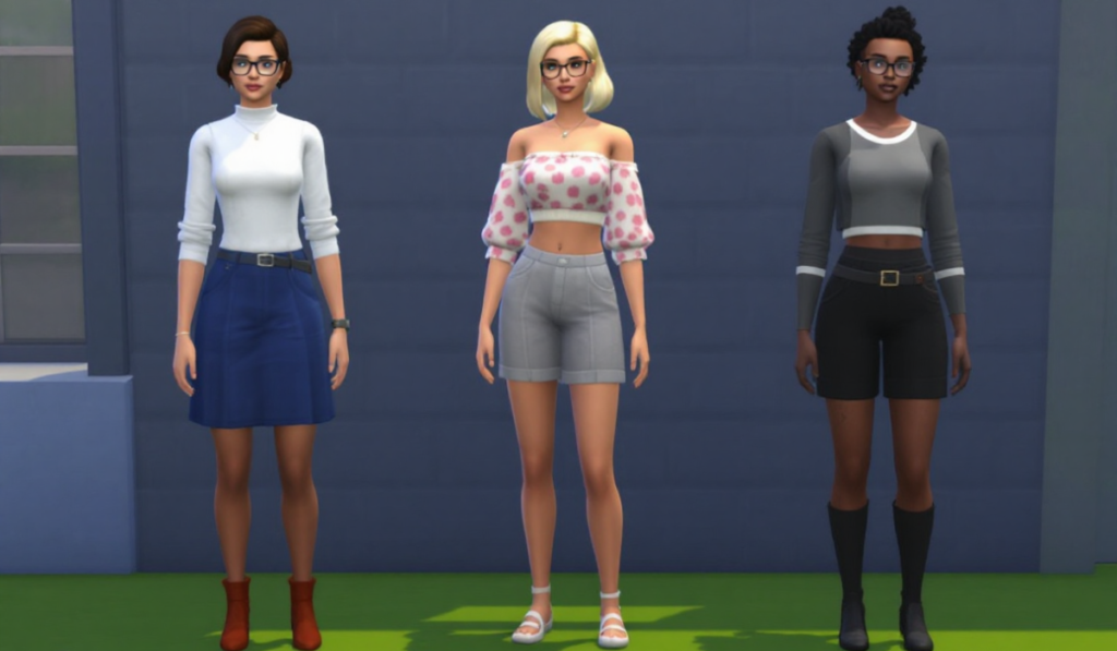 Gohliad Bookworm Crop Top Sims 4