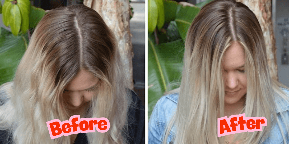 Root-smudging-before-and-after-results Effortless Roots How to Blend Grey Hair with Dark Brown Hair: Unlock Your Ageless Style