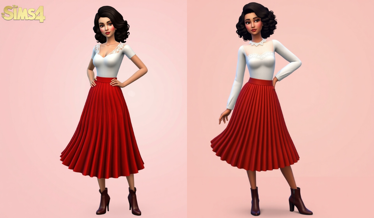 Sims 4 Lexicon Pleated Skirt